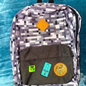 Limited Edition Minecraft Backpack Gray Digital Camo NWT